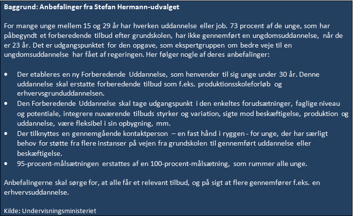 Baggrund: Anbefalinger fra Stefan Hermann-udvalget